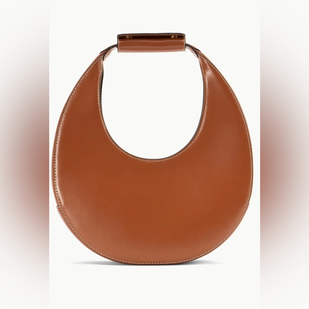 NWOT STAUD Half Moon Leather Shoulder Bag - Tan